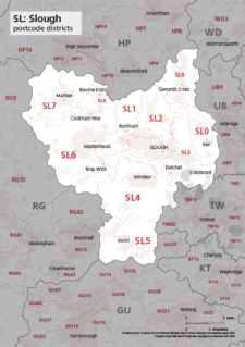SL postcode districts map preview