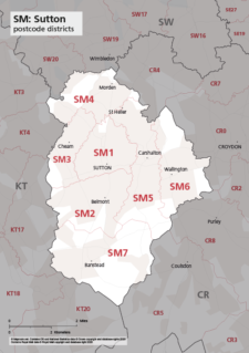 SM postcode district maps preview