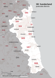 SR postcode districts map preview