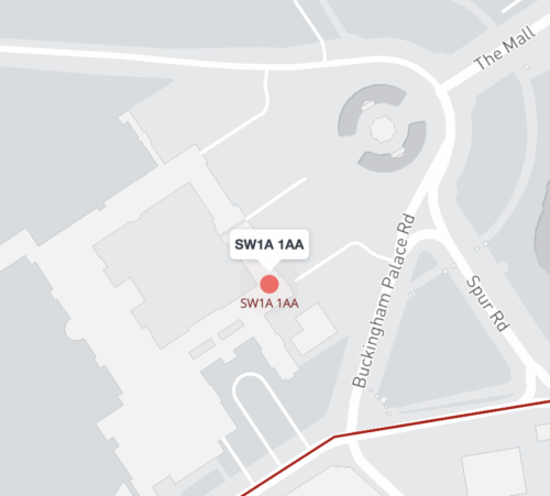 SW1A 1AA postcode unit