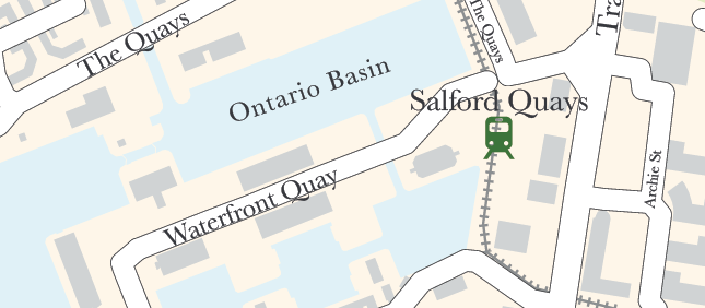 Map Of Salford Quays Manchester Detail Maproom   Salford Quays 