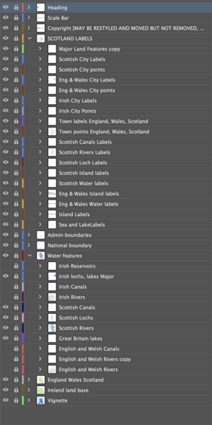 Scotland Rivers Layers Panel