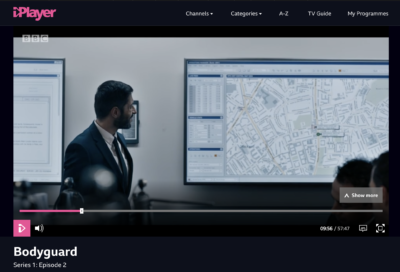 London Street Map in BBC drama Bodyguard