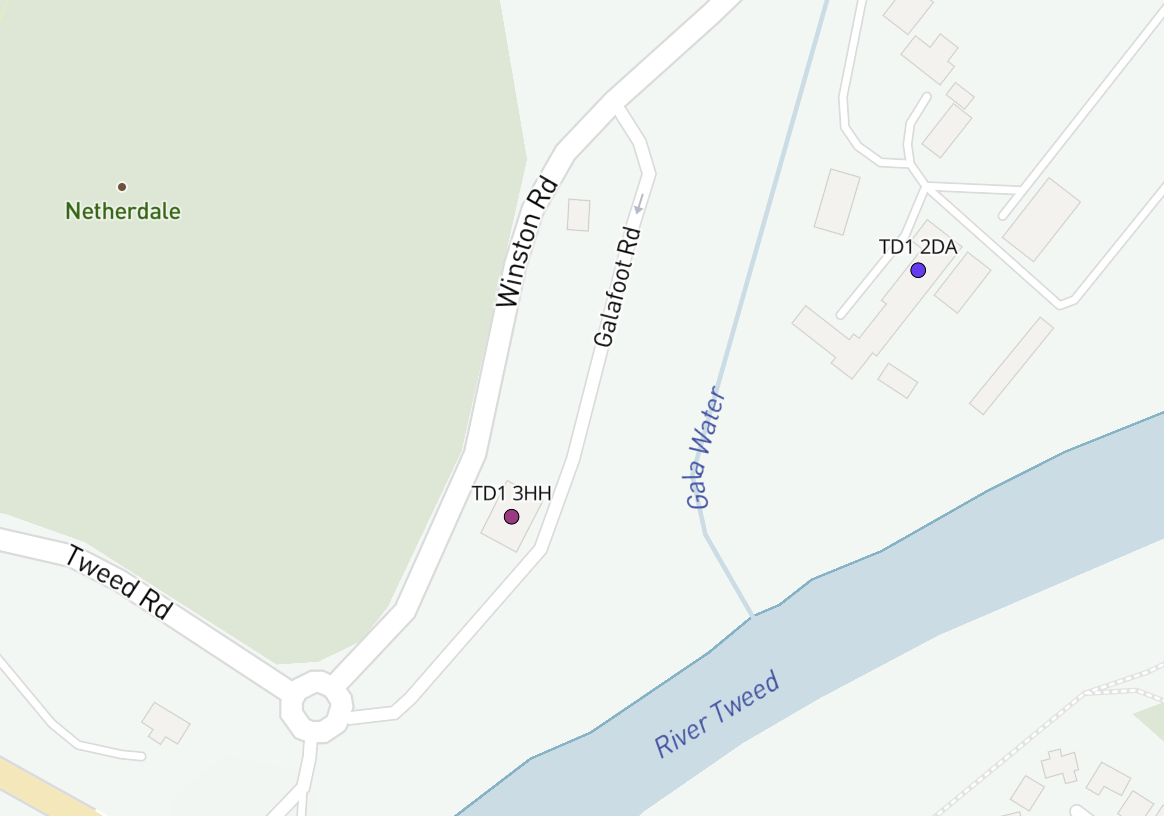TD dynamic postcodes detail