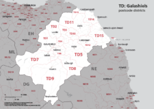 TD postcode districts map preview