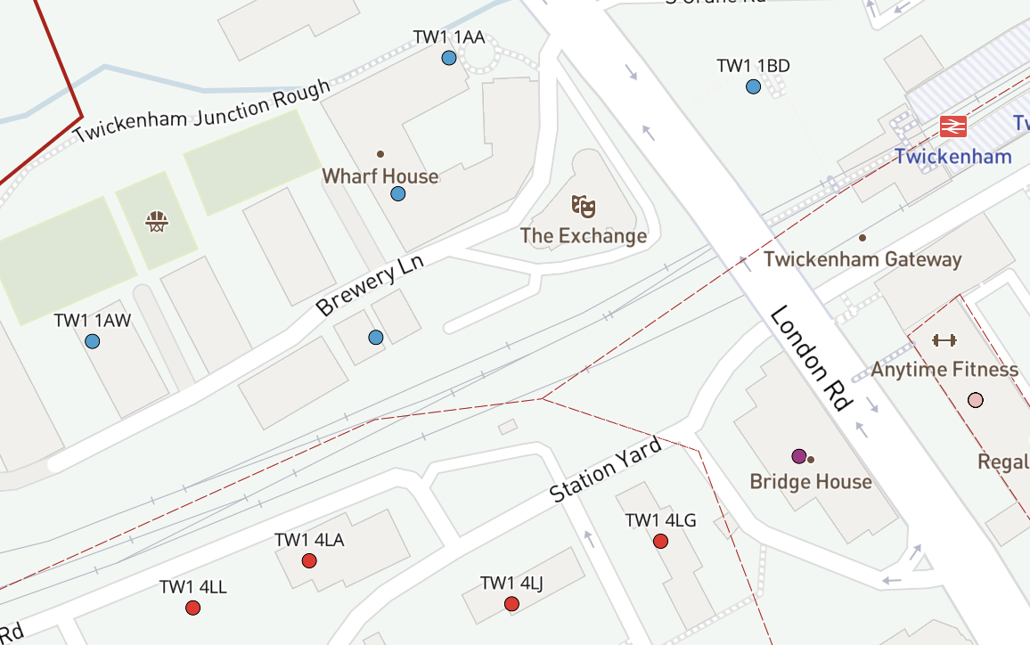 TW dynamic postcodes detail
