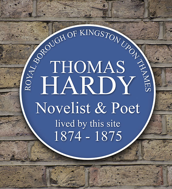 Thomas Hardy blue plaque in Surbiton