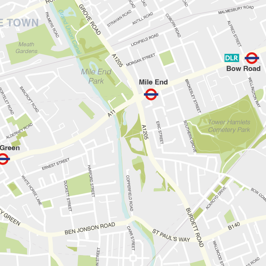 Tower Hamlets borough map (detail)