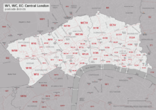 Central London postcodes map preview