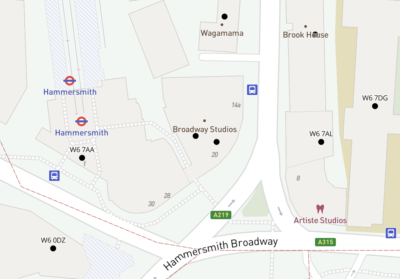 Map of W postcode districts – West London – Maproom