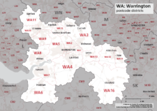 WA postcode districts map preview