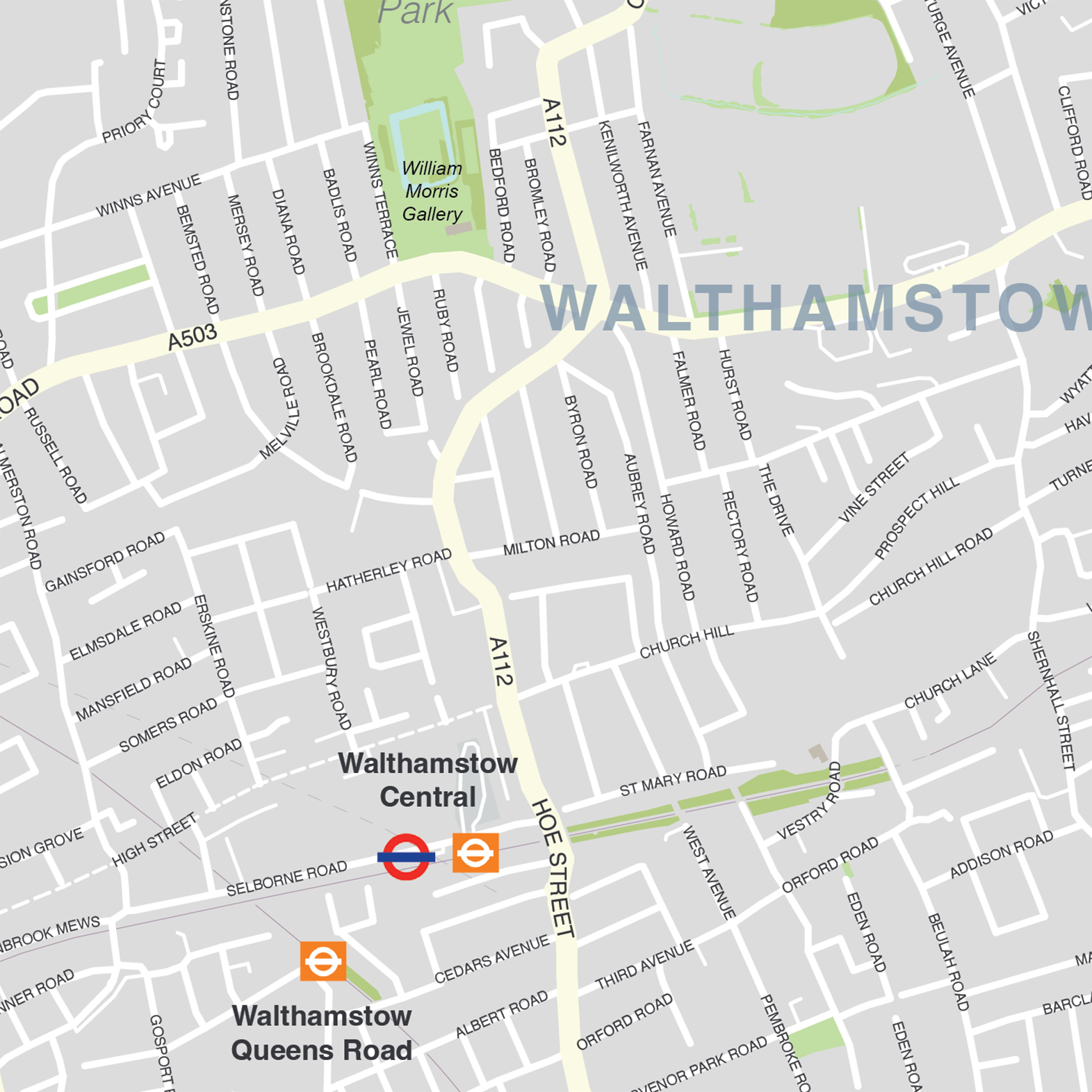 Waltham Forest map detail