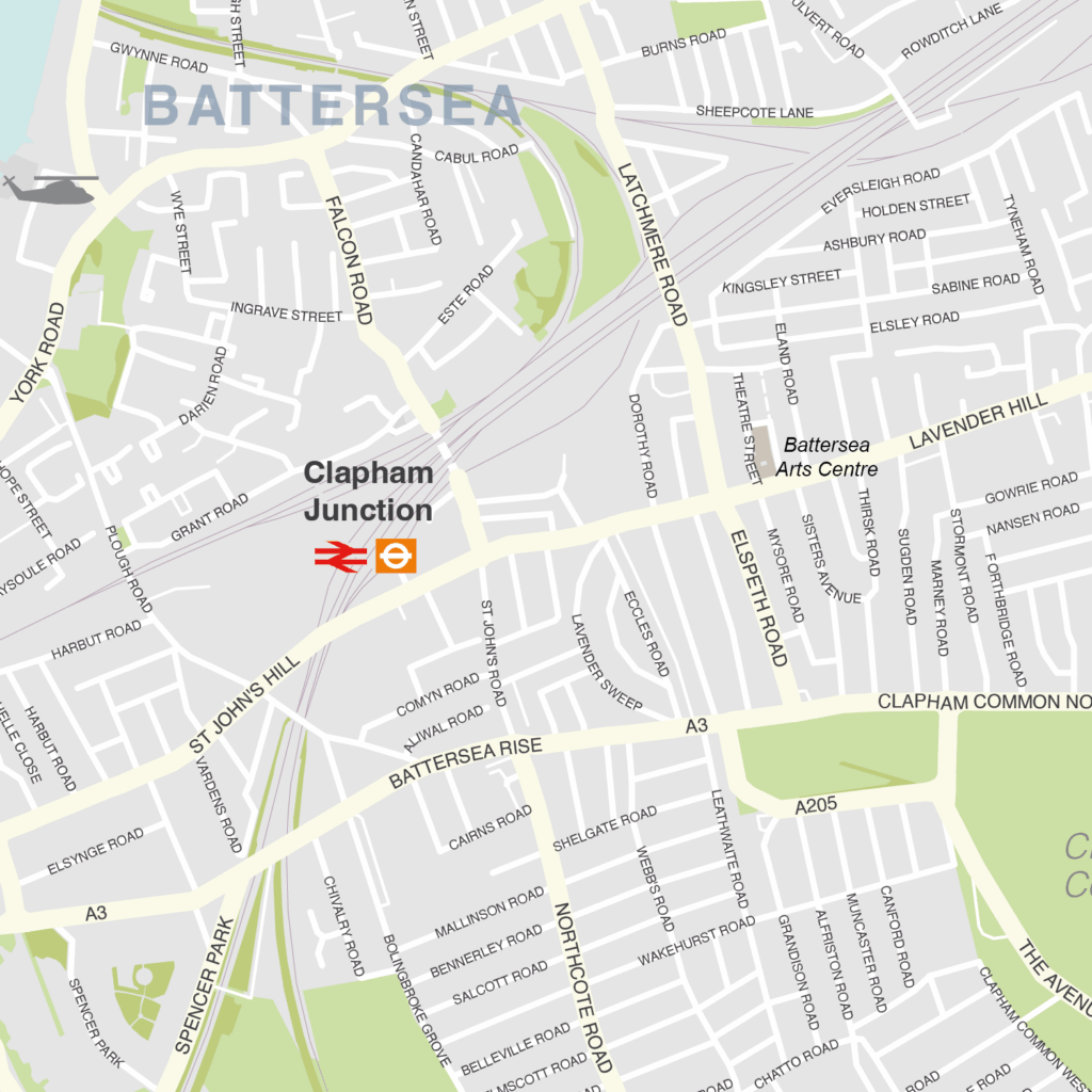 Wandsworth borough map (detail)