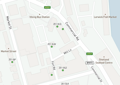 ZE dynamic postcodes detail