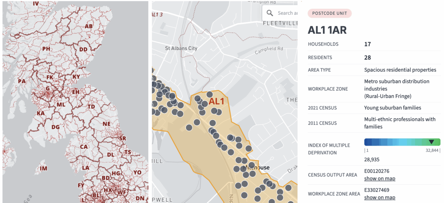 all-in-one postcodes reference – Maproom