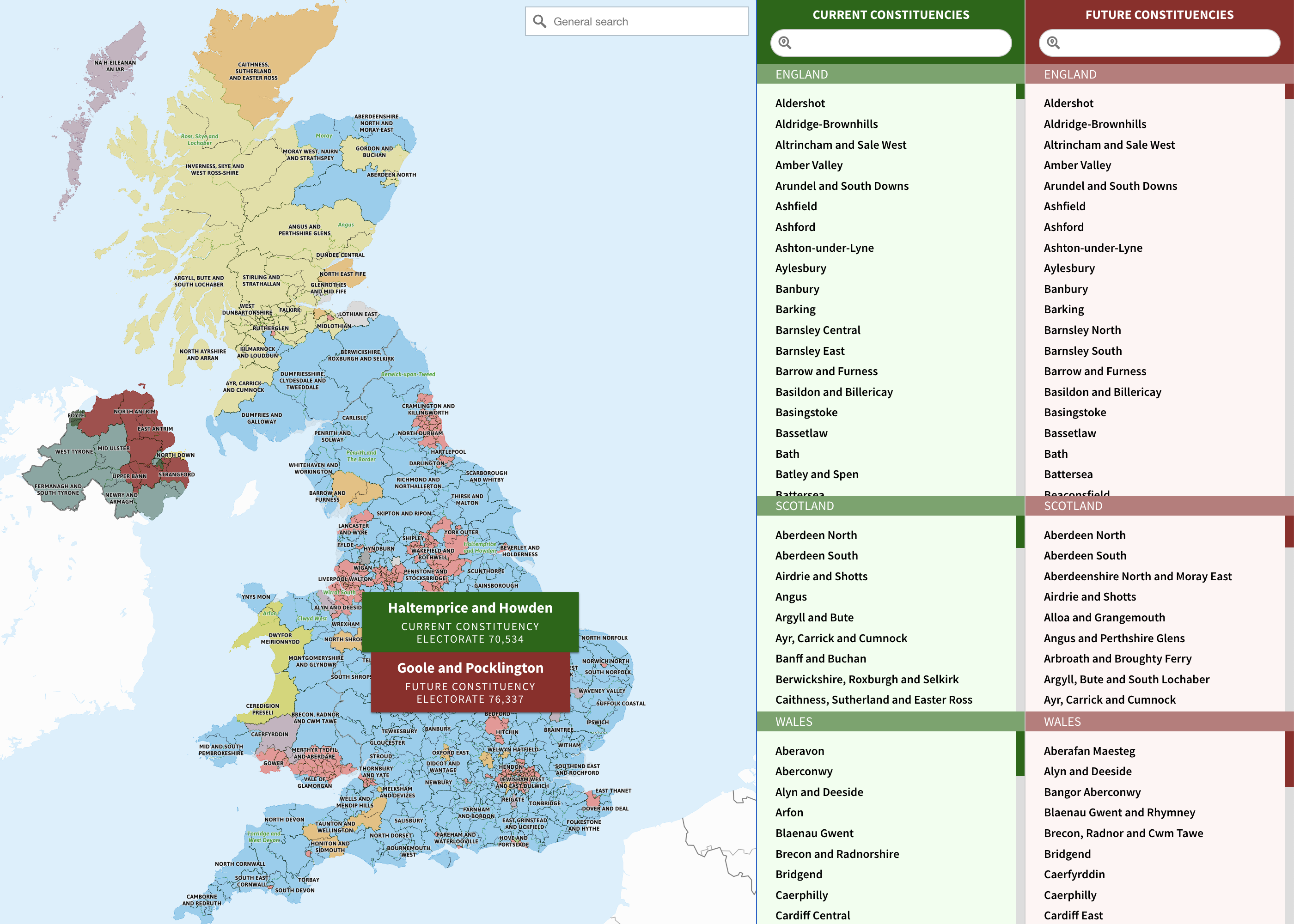 current and future parliamentary constituencies