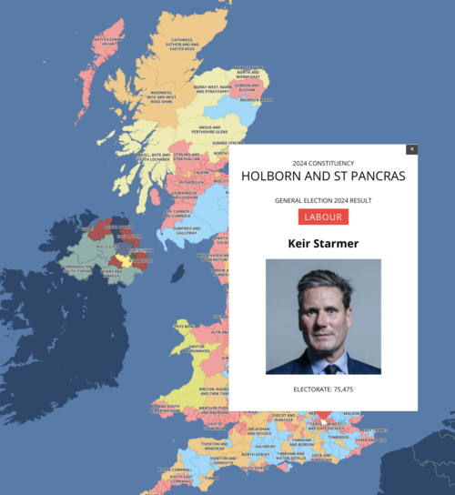 Interactive election map preview
