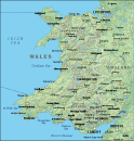 Wales physical map – Maproom