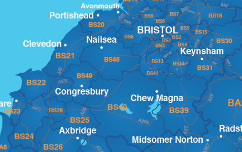 postcodes map styling